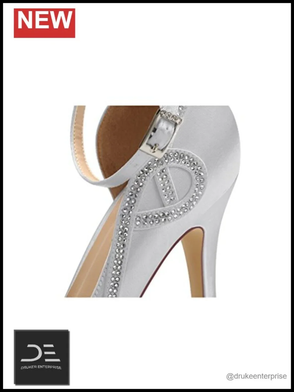 Women Peep Toe Satin Rhinestone Platform Stiletto Pumps Wedding Party Shoes